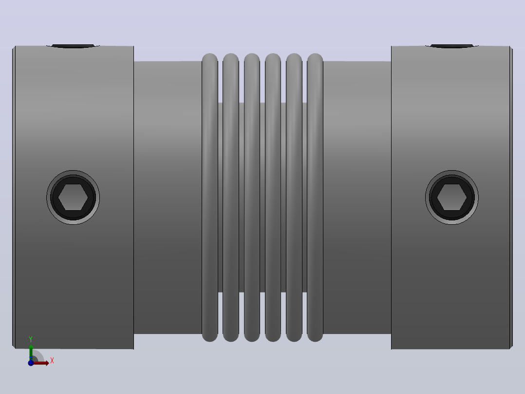 JB-1波纹管联轴器_JB1-20-6-6前视图