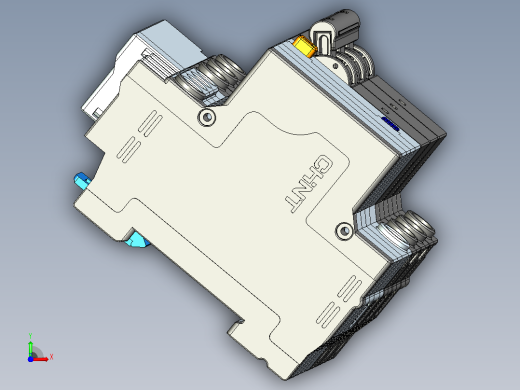NXBFLE-32 3P&amp;N剩余电流动作断路器三维模型202202前视缩略图