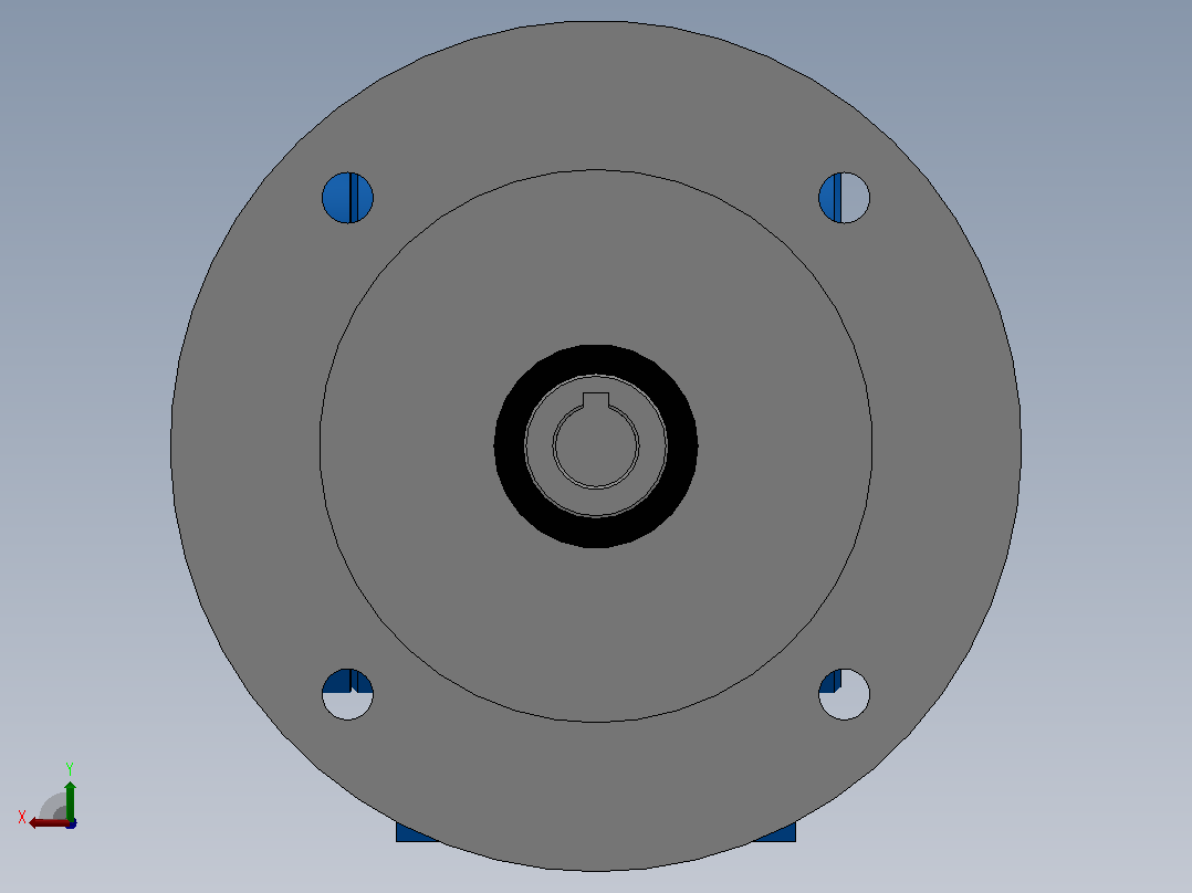 SAZ47ZP蜗轮蜗杆减速机SAZ47-13.6-M1-A-Φ25-P90后视图