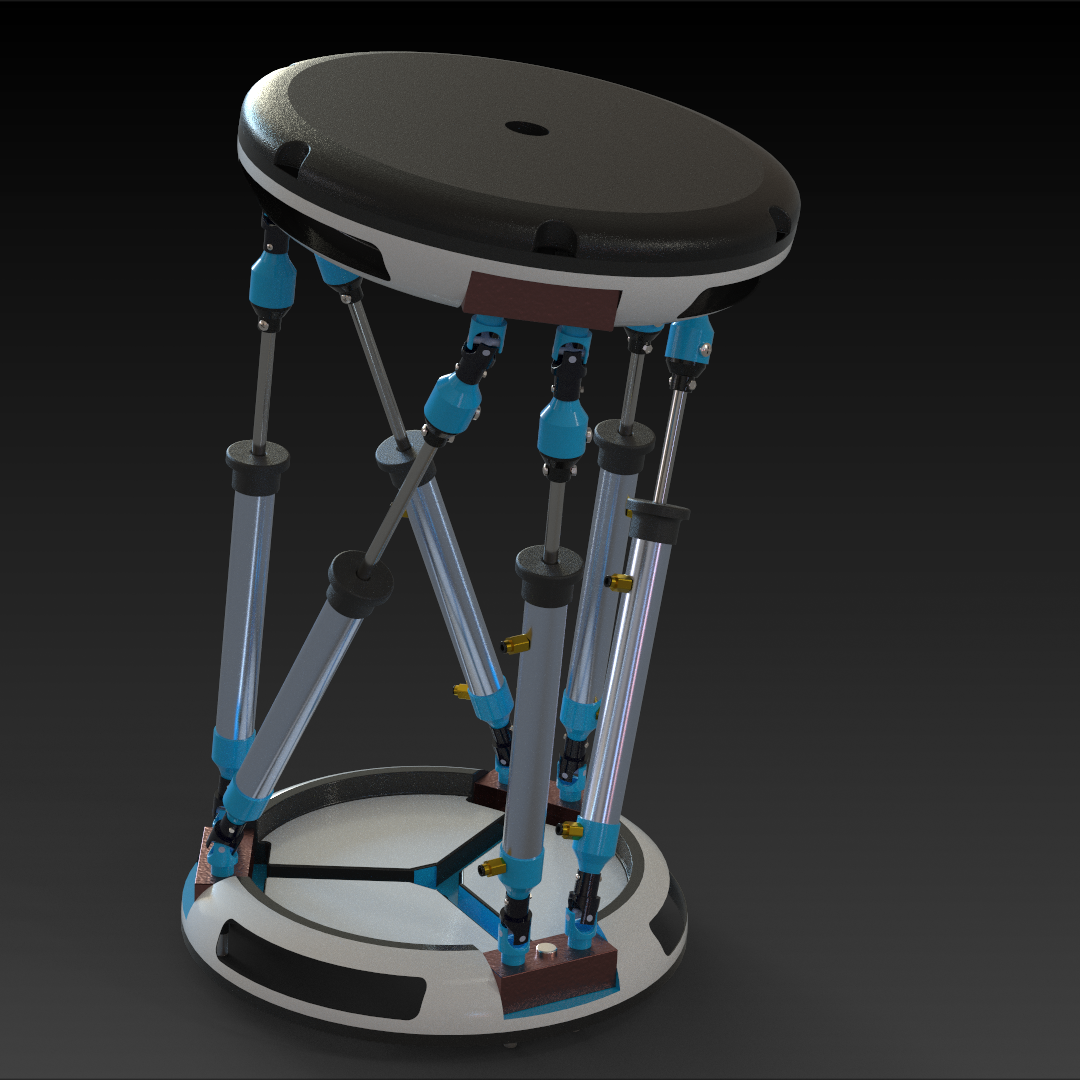 6轴铰接机构稳定器3D数模图纸 IGS格式