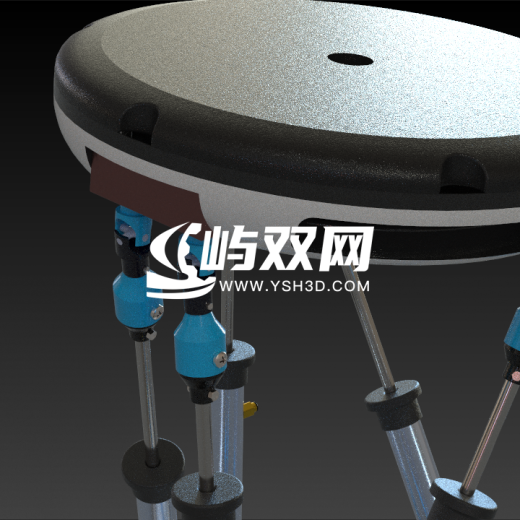 6轴铰接机构稳定器3D数模图纸 IGS格式缩略图