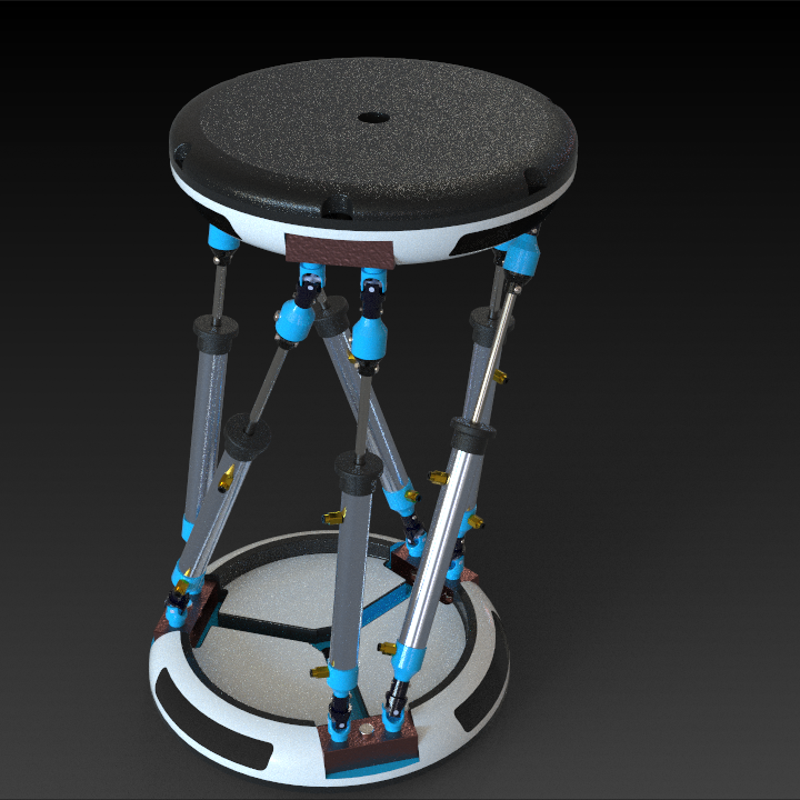 6轴铰接机构稳定器3D数模图纸 IGS格式