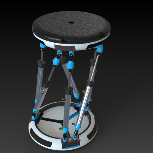 6轴铰接机构稳定器3D数模图纸 IGS格式缩略图