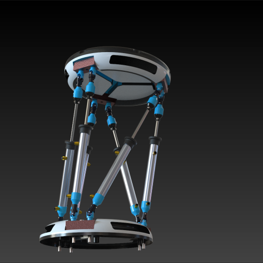 6轴铰接机构稳定器3D数模图纸 IGS格式缩略图