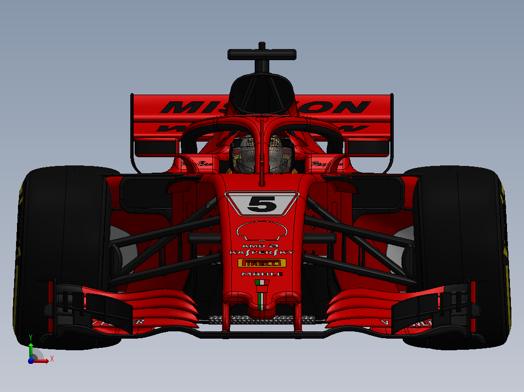 F1法拉利SF71H前视图