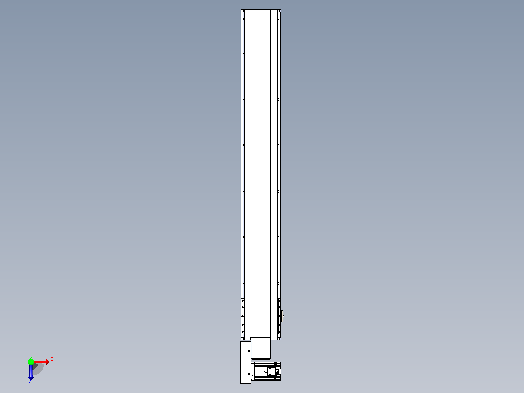 皮带直线轴半封闭可选导轨TPA-HNB-175D-140-L1150-ML-C-P75-N3俯视图