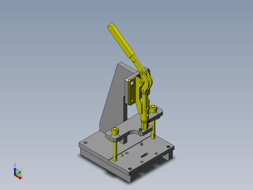 手动压力机正等轴测缩略图