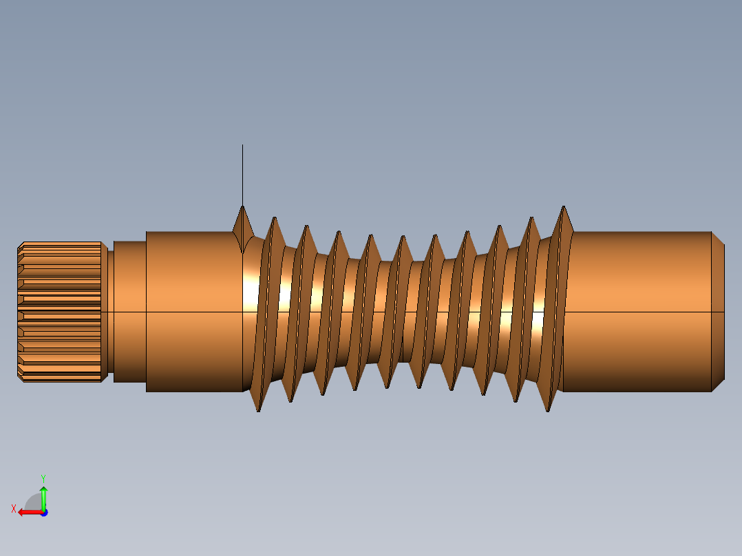 1_弧形蜗杆集后视图