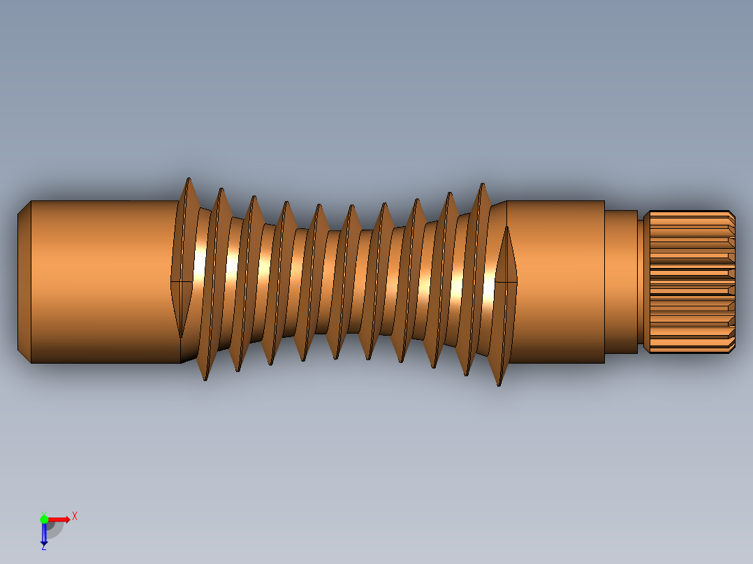 1_弧形蜗杆集俯视图