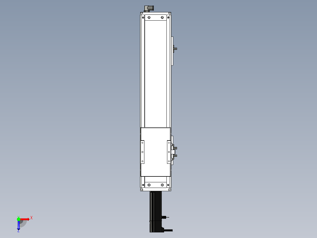 Toyo东佑达直线模组-ECH12-350-BC-100W+煞車俯视图