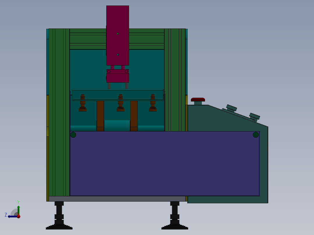 非标分页机3D图纸右视图
