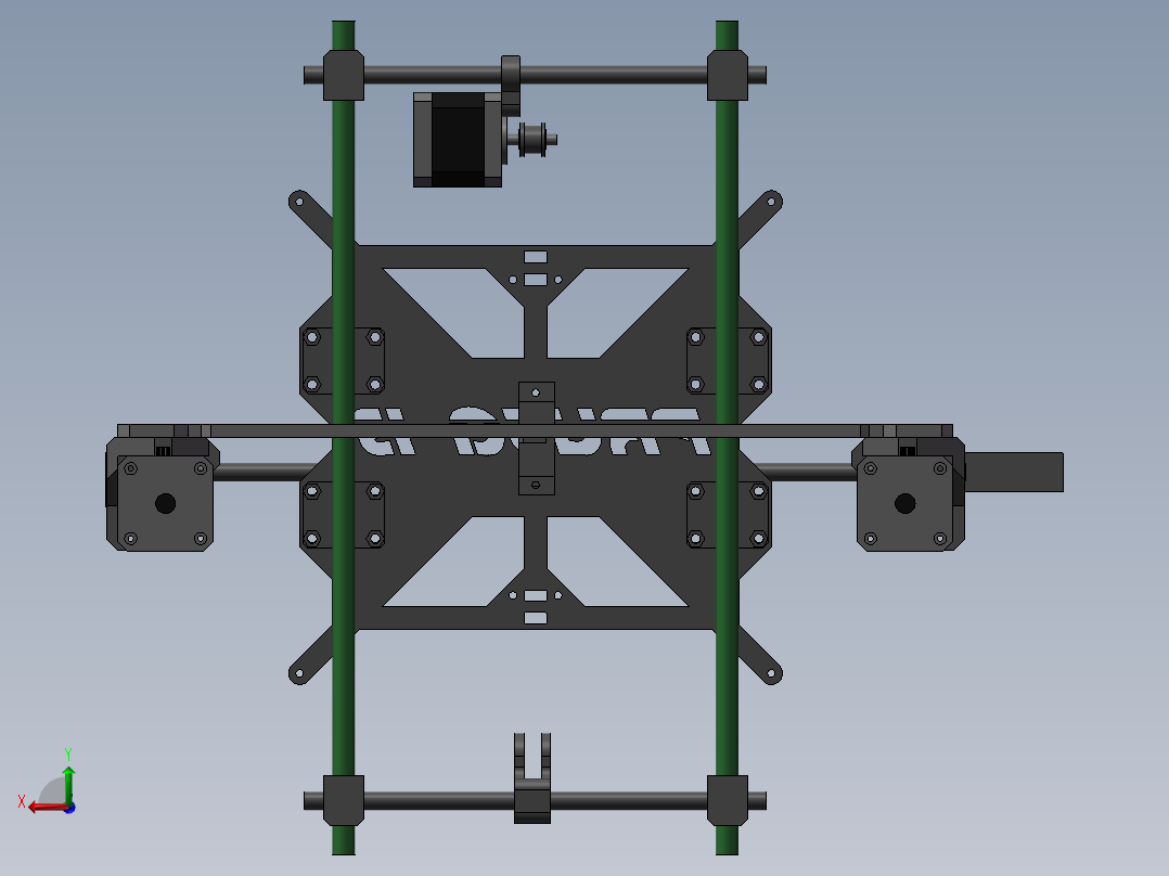 585自制CNC机床后视图