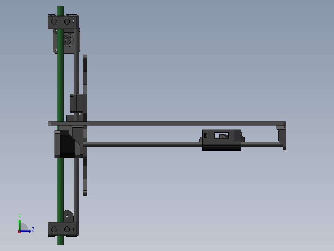 585自制CNC机床左视图