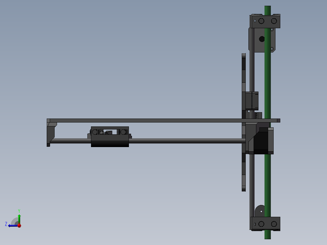 585自制CNC机床右视图