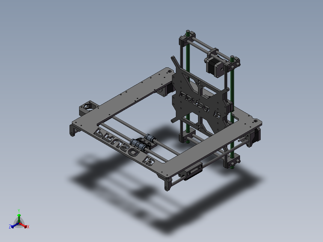 585自制CNC机床正等轴测图
