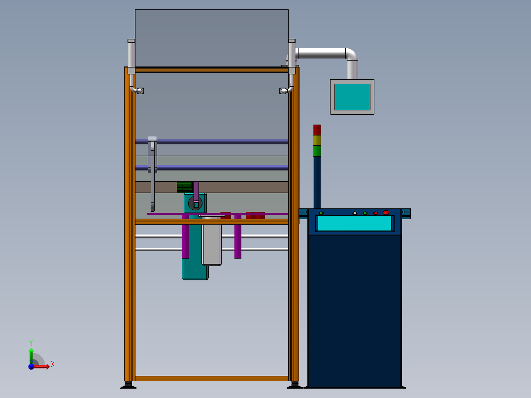 激光喷码自动化非标设备前视图