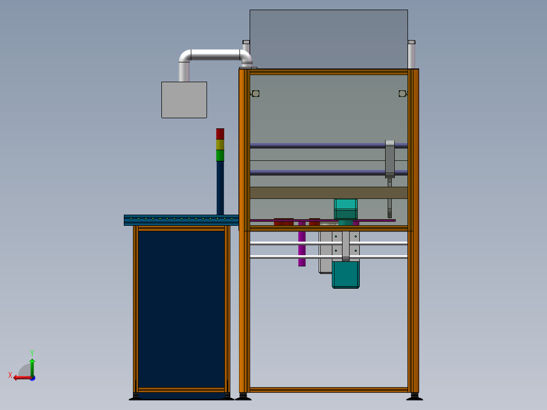激光喷码自动化非标设备后视图