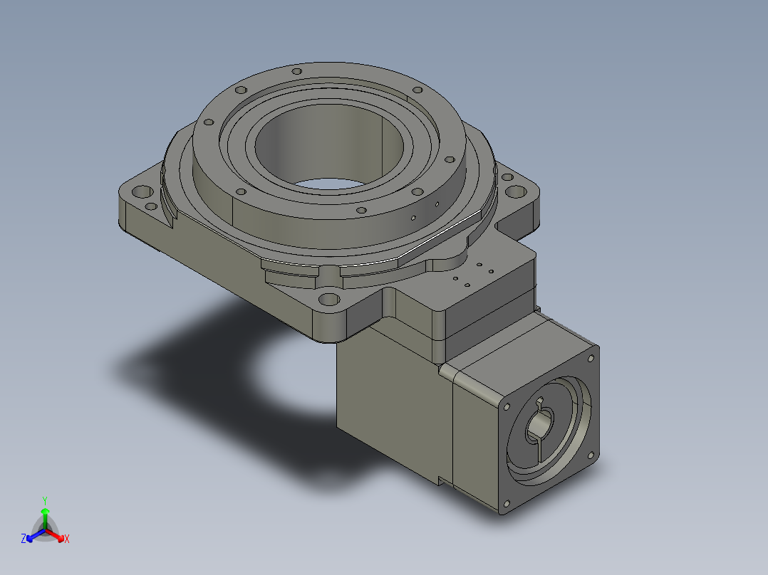 中空旋转平台KFN130-L2-L-30模型(14-30 50-3 4-4 - 主视图
