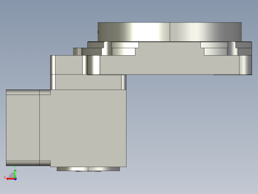 中空旋转平台KFN130-L2-L-30模型(14-30 50-3 4-4 - 后视缩略图