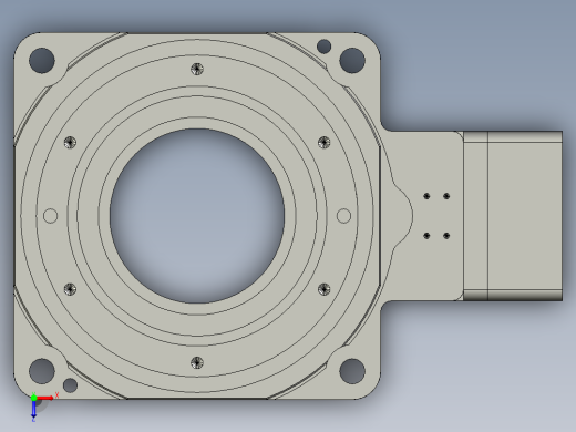 中空旋转平台KFN130-L2-L-30模型(14-30 50-3 4-4 - 俯视缩略图