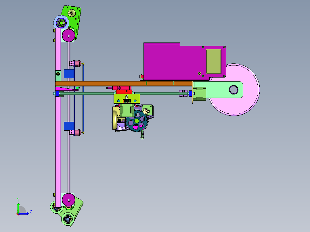 三维彩色人像打印机左视图