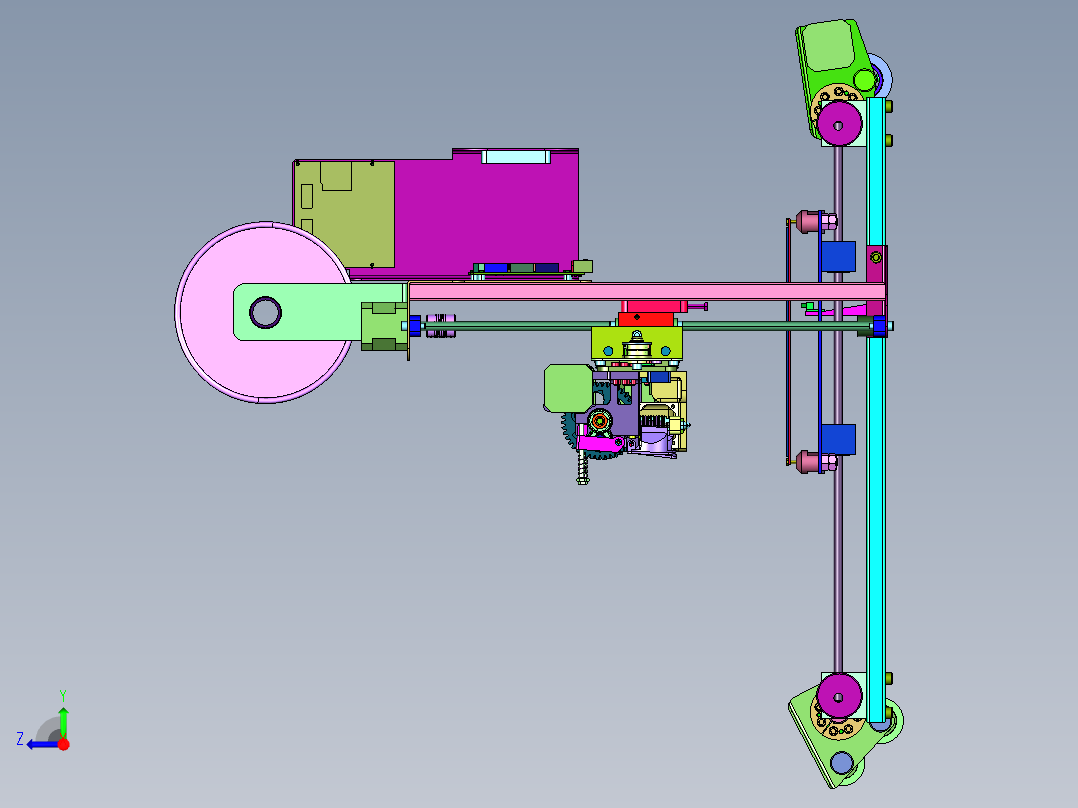 三维彩色人像打印机右视图