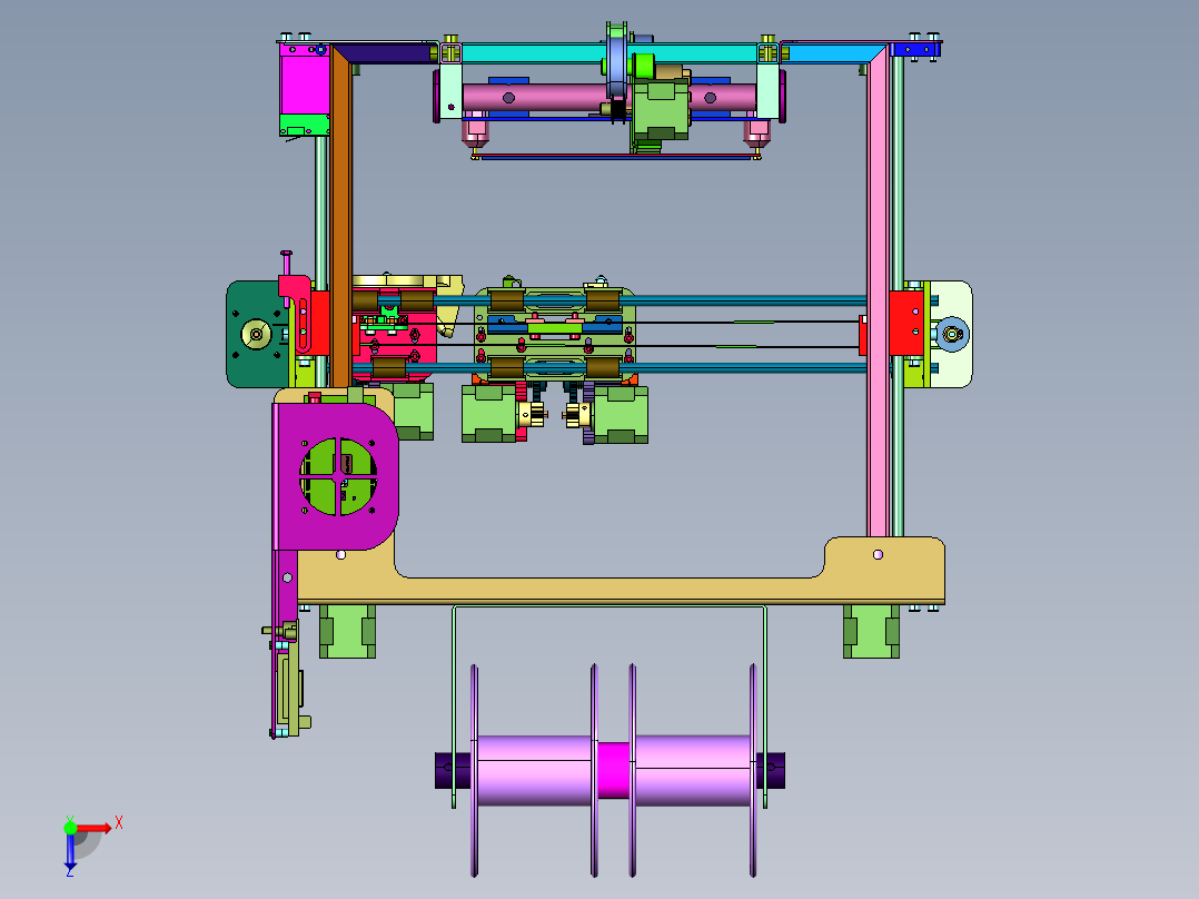 三维彩色人像打印机俯视图