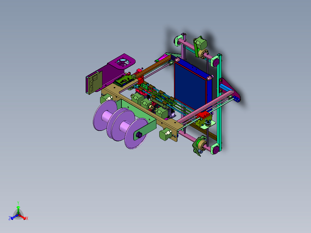 三维彩色人像打印机正等轴测图