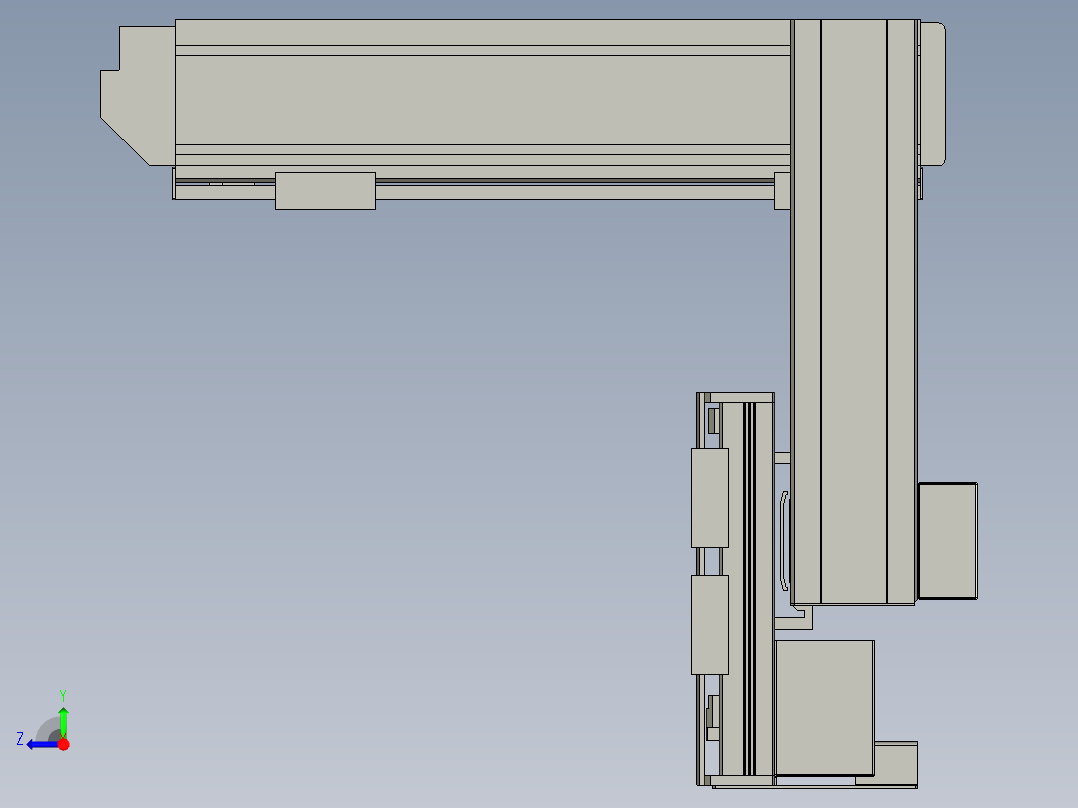 丝杆驱动桌面式平台A5441-57步进右视图