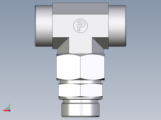 卡套式工业通用硬管接头EO_Assembled_adjustable_standpipe_branch_tee_EVT38SMOMD71后视缩略图