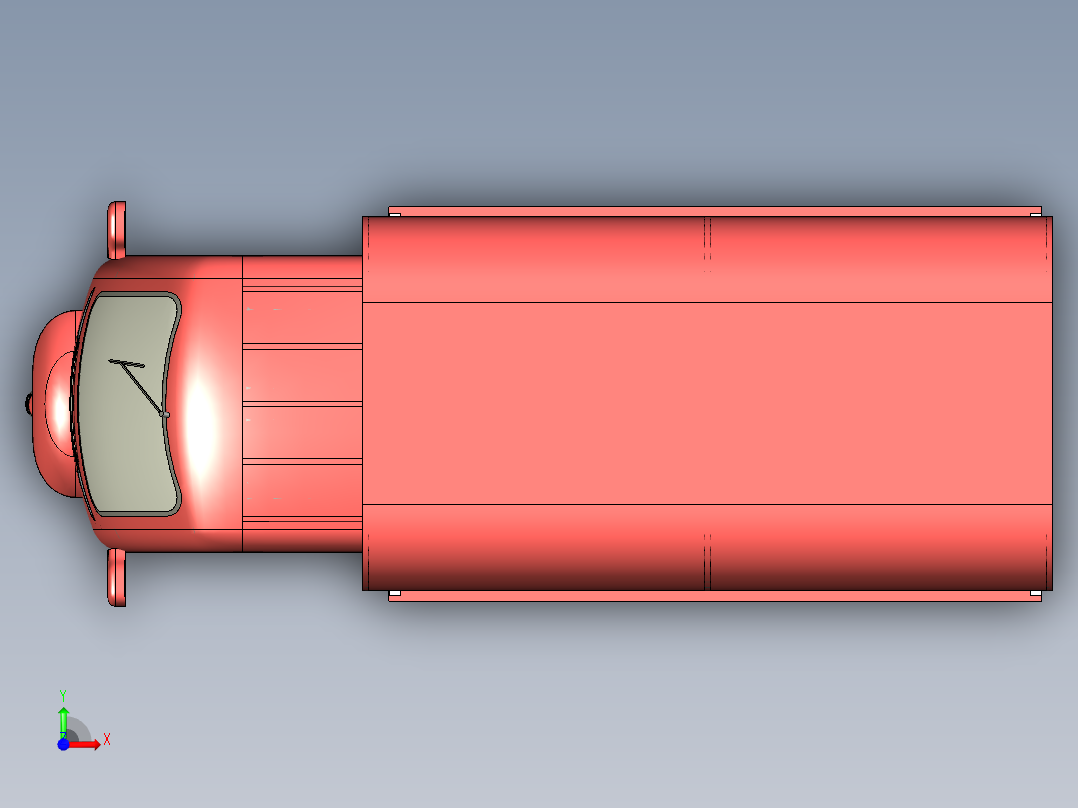 三轮货运车前视图