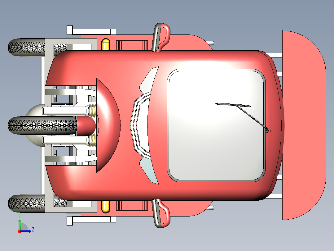 三轮货运车左视图