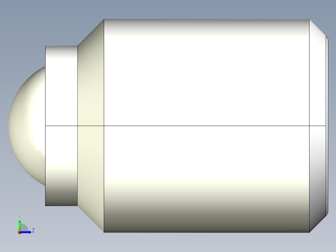 全圓定位珠螺絲(塑膠珠)2272-3D多系列多零件图纸模型左视图