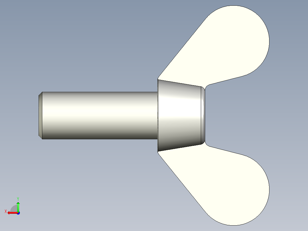 带耳螺钉-DIN_316_Wing_screws_24x3x60-51-37.5_110_9.4_56.5_24.stp后视图