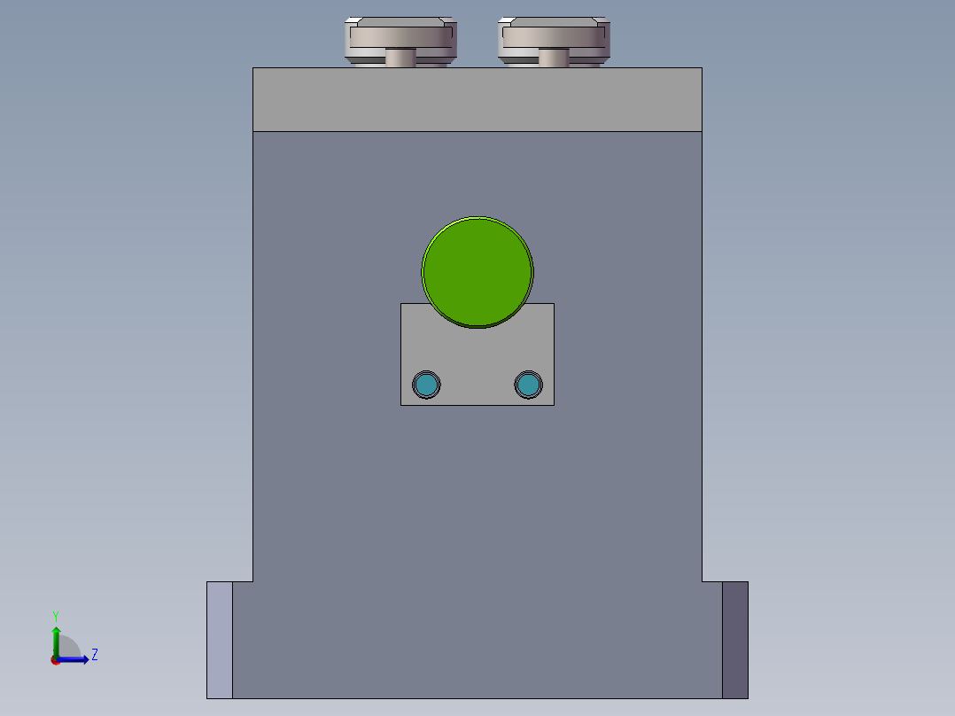 气门摇杆钻孔夹具三维模型左视图