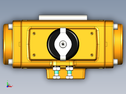 2通球阀，Parker B系列，带EL-O-Matic气动执行器、弹簧复位前视缩略图