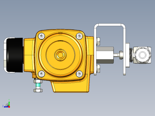 2通球阀，Parker B系列，带EL-O-Matic气动执行器、弹簧复位右视缩略图