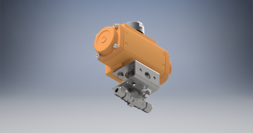 2通球阀，Parker B系列，带EL-O-Matic气动执行器、弹簧复位缩略图