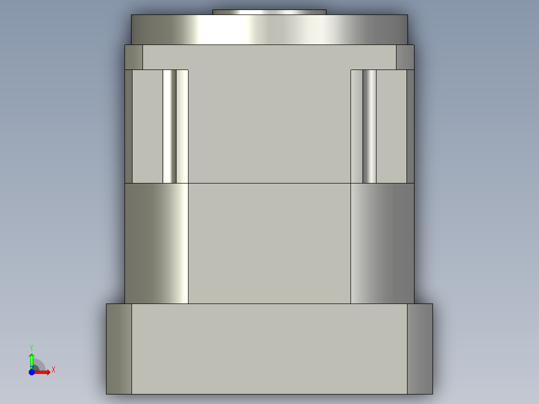 斜齿孔PGH115-L1 24-110-145-M8 KCZ25.STEP前视图