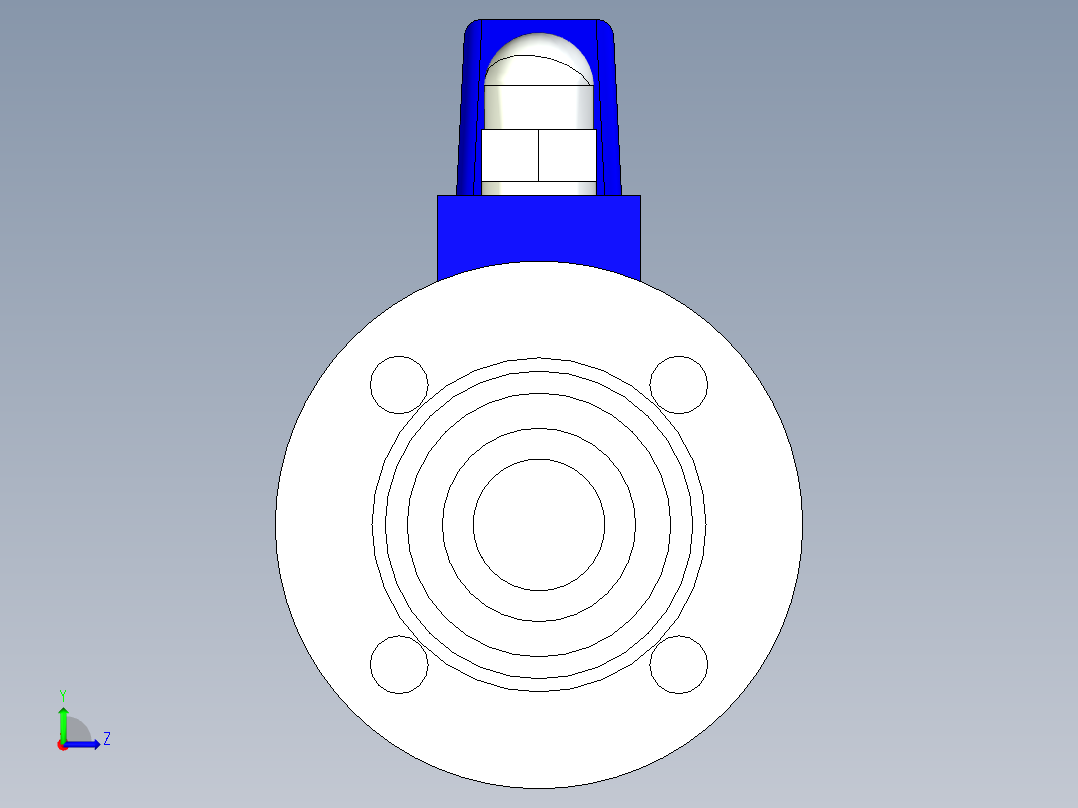 阀门模型-DN16____(____)左视图