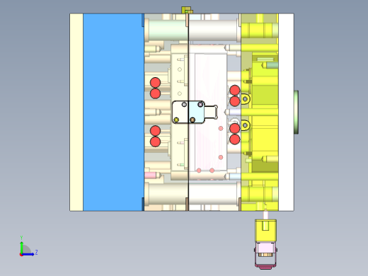拖把座壳体（斜顶进胶+精定位）左视缩略图