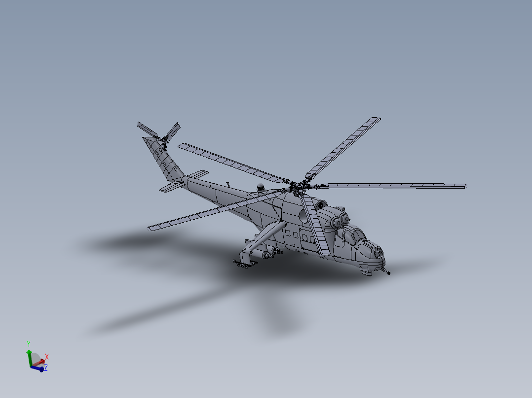 直升飞机 飞机模型设计 (71)
