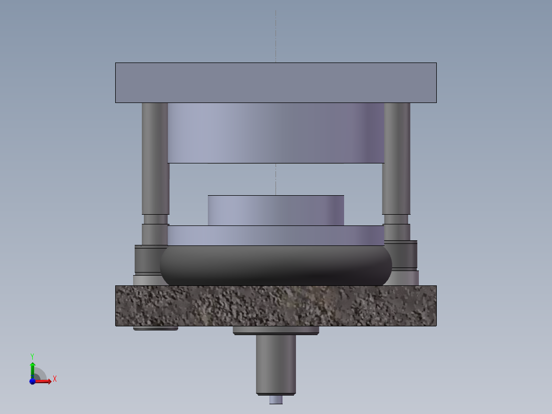 1G130--油位传感器壳体冲压模具设计与动画演示[三维SolidWorks]前视图