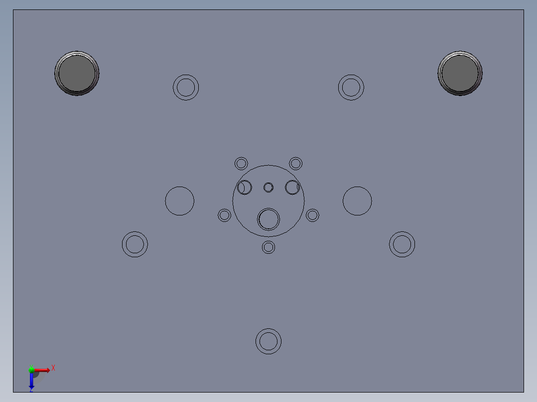1G130--油位传感器壳体冲压模具设计与动画演示[三维SolidWorks]俯视图