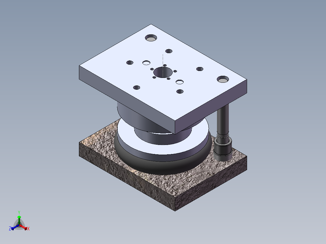 1G130--油位传感器壳体冲压模具设计与动画演示[三维SolidWorks]正等轴测图