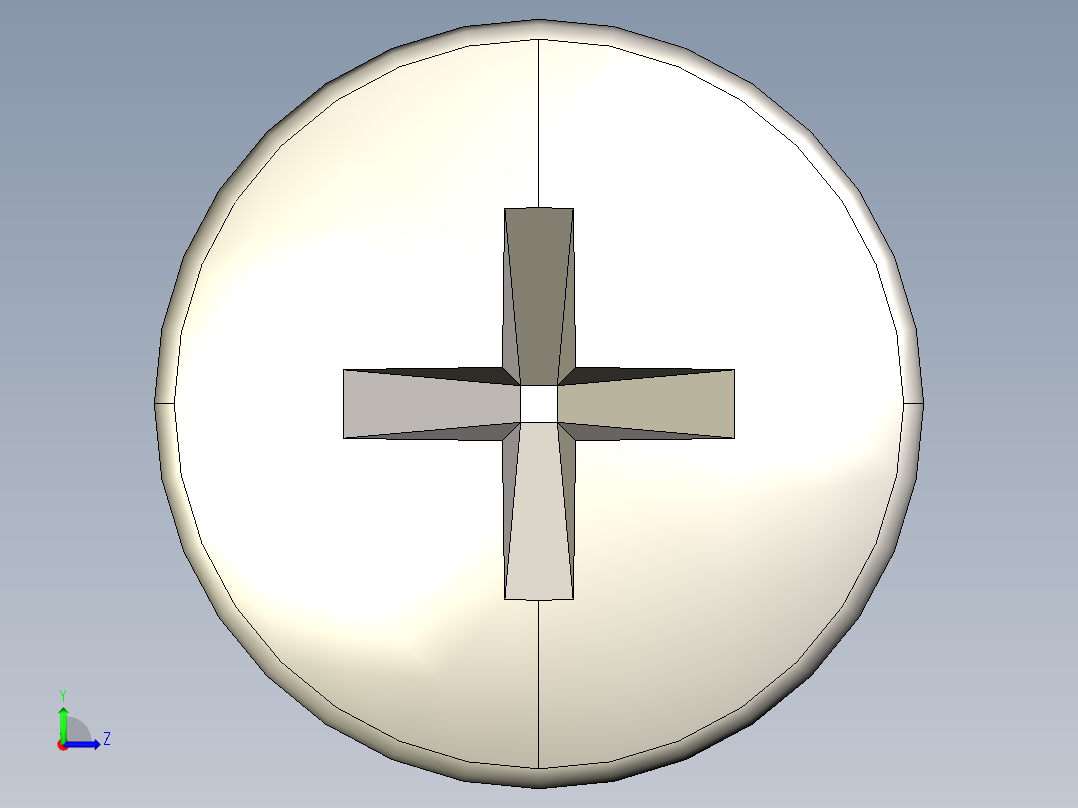 螺丝 M6 十字盘头-M6x55 Screw head.STEP左视图
