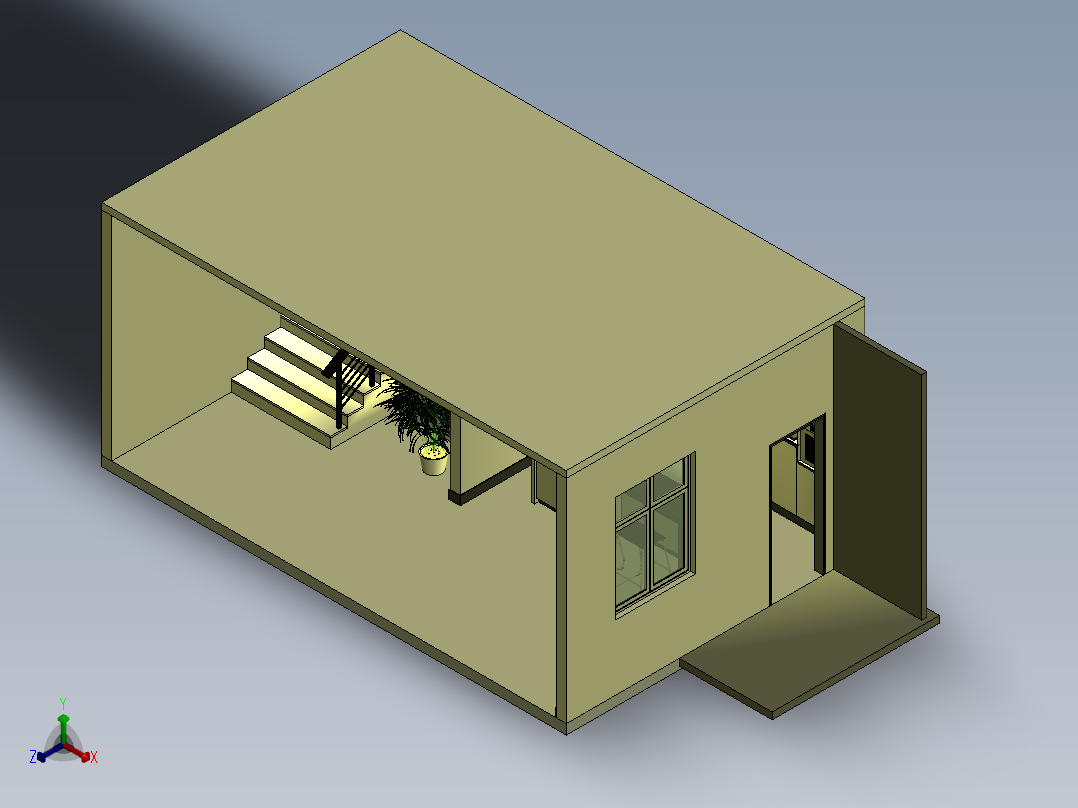 屋岛酒吧正等轴测图