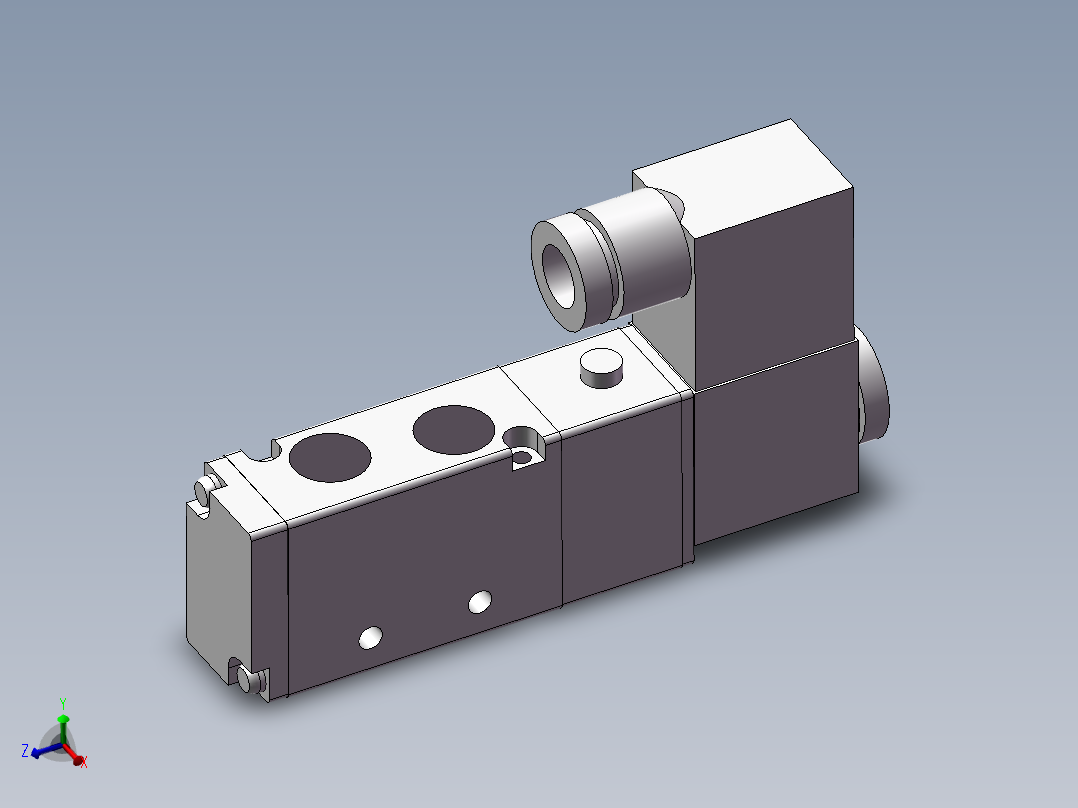 4V210-08-DC24V（单线圈）电磁阀主视图