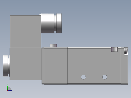 4V210-08-DC24V（单线圈）电磁阀左视缩略图