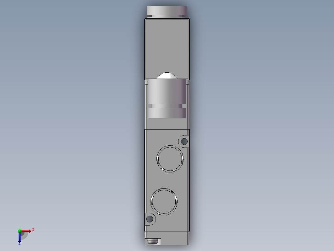 4V210-08-DC24V（单线圈）电磁阀俯视图